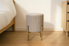 ROUND POUF WITH LEGS 28 X 42 CM GREY