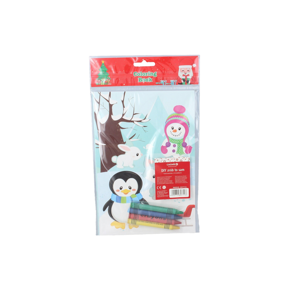 CHRISTMAS COLORING BOOK - DIY - WITH 4 MARKERS - MIX OF DESIGNS