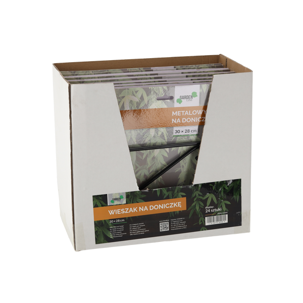 VEŠIAK NA KERAMICKÚ NÁDOBU 30 x 28 CM ČIERNY disp=24ks *5085