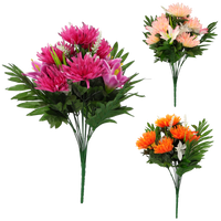 UMĚLÁ VĚTEV - KYTICE LILIÍ A CHRYSANTEM 42 x 24 x 24 CM SMĚS BARVY bal=18 ks *3123