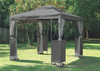 ALTANA / PAWILON OGRODOWY Z MOSKITIERĄ SZARY 2.5 x 2.5 x 2.7 M *3989