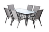ZESTAW MEBLI OGRODOWYCH - STÓŁ 150 x 90 x 70 cm + 6 KRZESEŁ 54 x 72 x 96 cm