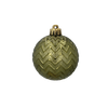 Sada 36 bombek 6 cm olivových/měděných/graphitových mix vzorů *7337