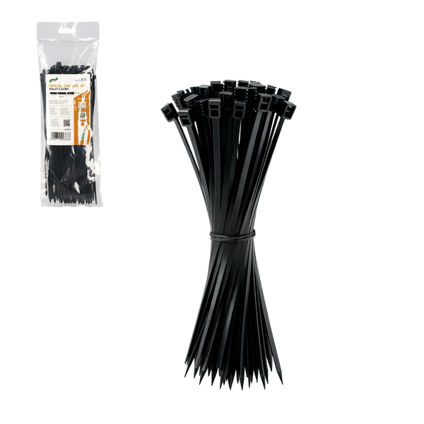 SET OF 100 CABLE TIES 3,6 X 200 MM BLACK