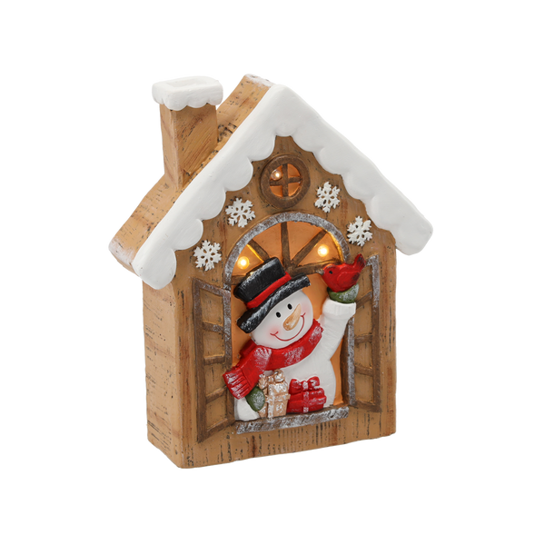 FIGURĂ BOŻONAR. - CĂSUȚĂ CU ZĂPADĂ 28 X 10 X 33 CM LED *0943