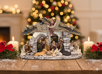 CHRISTMAS NATIVITY SCENE LED 30 x 11 x 19 CM