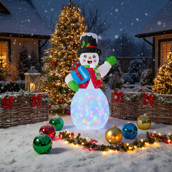 INFLATABLE SNOWMAN LED 180 CM