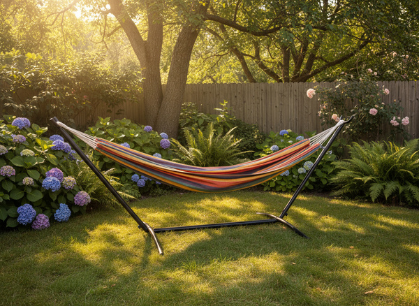 MOCNY STELAŻ POD HAMAK 260x107x100 cm METALOWY