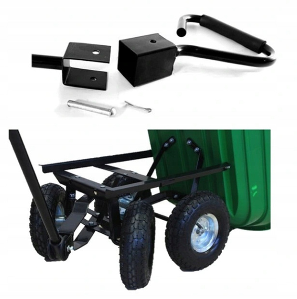 WÓZEK OGRODOWY DWUFUNKCYJNY CZARNY