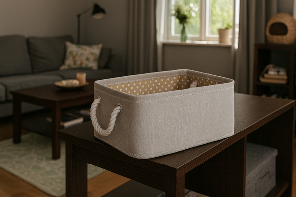 Organizér obdĺžnikový 30 x 40 x 18 CM béžový rozmer L *4786