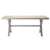 ALUMINIOWY STÓŁ OGRODOWY Z BLATEM POLYWOOD 180 x 100 x 75 CM BEŻOWY *9477