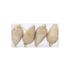 KPL. 4 OZDÓB VÁNOČNÍCH ŠIŠEK 8 CM ČERVENÁ/ZLATÁ/STŘÍBRNÁ *3188