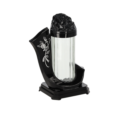 LANTERN 26CM ZGM FUNDĂ ROSE NEGRU ARGINTIU/INTOARCERE=6BUC*7920