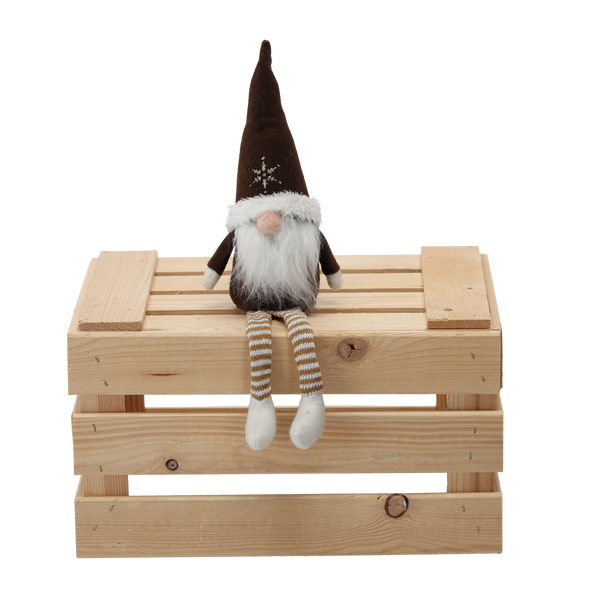 CHRISTMAS GNOME 40 CM WITH HANGING LEGS MIXED COLORS