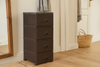 KOMODA PLASTIKOWA Z 4 SZUFLADAMI BRĄZOWA 38 x 45 x 90 cm RATTAN *9436