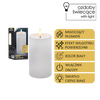 LED CANDLE WHITE 7 X 12,5 CM