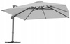 PARASOL OGRODOWY "ROMA" 3 x 4 M SZARY Z POKROWCEM