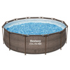 PISCINA RATTAN ÎN AER 3,66 X 1 M (PISCINĂ, POMPĂ DE FILTRARE, SCARA) *6558 *6211