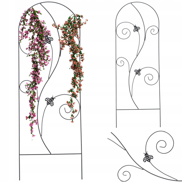 MŘÍŽKA / PODPĚRA PRO ROSTLINY 60 x 167 CM ČERNÁ *1916