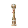 Vianočná drevená lampáška hnedá LED 16 x 16 x 85 CM *5249