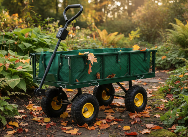 WÓZEK OGRODOWY DWUFUNKCYJNY ZIELONY 