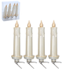 SET OF 4 CHRISTMAS TREE ORNAMENTS - CANDLES WITH CLIP 11 CM
