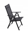 KRZESŁO OGRODOWE SKŁADANE STALOWE 66 x 53 x 107 CM CZARNE *3484