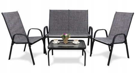SET DE MOBILIER PENTRU GRĂDINĂ CU MESA - GRI *9924