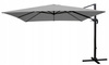 PARASOL OGRODOWY "ROMA"  3 x 3 M SZARY Z POKROWCEM 