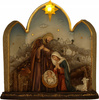 FIGURINĂ DE CRĂCIUN - FAMILIA SFÂNTĂ ÎN STAUL CU STEA LED 21 x 10 x 21 CM *6867