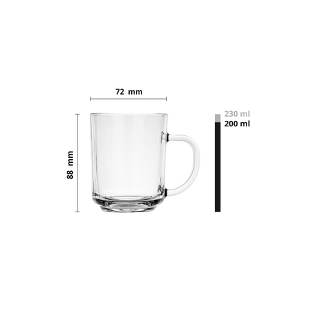 SKLENENÝ HRNČEK SZYMEK 220ML*7304
