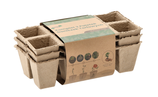 KPL. 3 SETURI CĂNI DIN TURBA 24,5 x 12,5 x 6 CM