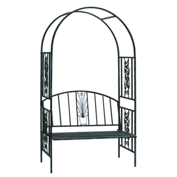 ZÁHRADNÁ PERGOLA S LAVICOU 122 x 58 x 203 CM *0749