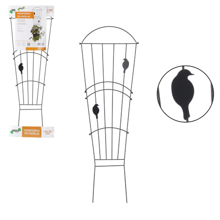 Grilă / Suport pentru plante 40 x 117 CM NEGRU *1909