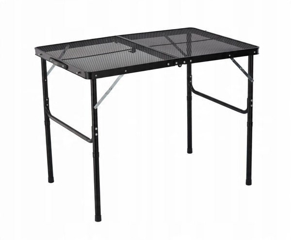 TOURIST FOLDING TABLE BLACK 90 x 60 x 40/70 CM
