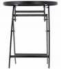 FOLDING ROUND TABLE 60 x 70 CM BLACK