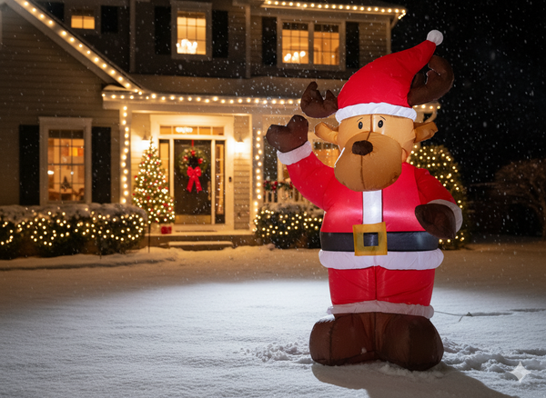 INFLATABLE REINDEER LED 135 CM