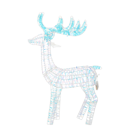 CHRISTMAS DECORATION - LED REINDEER 105 CM IRIDESCENT