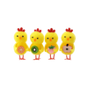 SET OF 4 EASTER DECORATIONS - CHICKS WITH FRUITS 12 x 6 x 3,5 CM DESIGN MIX