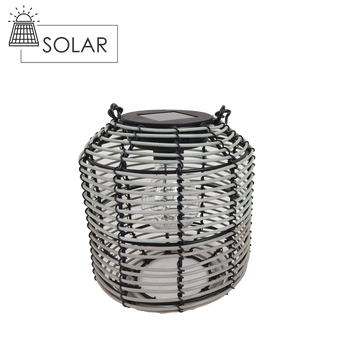 LAMPION SOLARNY ZIELONO-SZARY 19 CM LED *5962