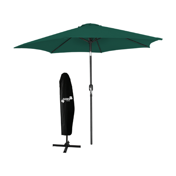 PARASOL OGRODOWY 3 M ZIELONY Z POKROWCEM