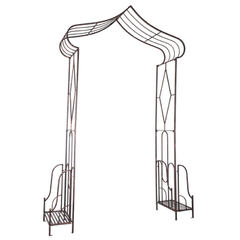 PERGOLA OGRODOWA 173 x 51 x 260 CM ANTYCZNY BRĄZ *1449