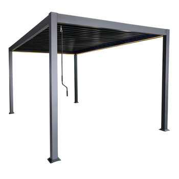 PERGOLĂ DIN ALUMINIU BIOCLIMATICĂ LED 3 x 4 x 2,5 M ANTRACIT *1446