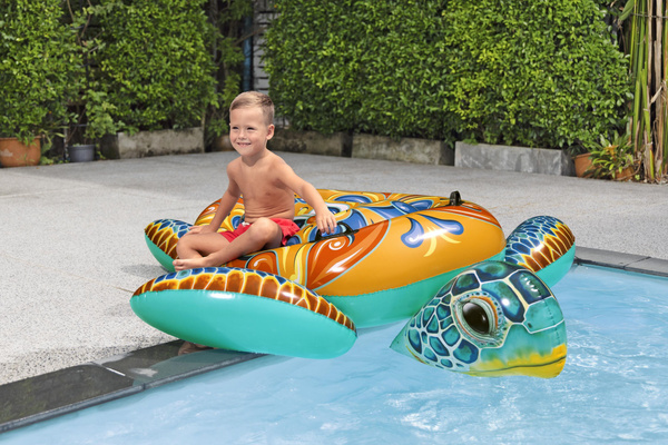 Bestway 6'x 68"/1.83m x 1.73m Mediterranean Turtle Ride-On
