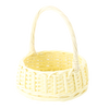 RATTANOVÝ KOŠ 26 x 26 x 14/35 CM S RŮČKOU - ŽLUTÝ *8345