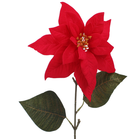 ARTIFICIAL FLOWER - POINSETTIA 65 CM RED