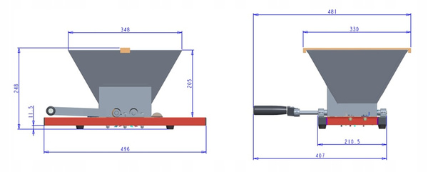 FRUIT GRINDER 7 L FOLDABLE FUNNEL 49.6 x 40.7 x 24.8 CM