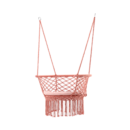 HANGING CHAIR "RIVO" WITH CUSHION 120X60/80CM - PINK