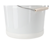 WHITE ENAMEL BUCKET, 12 LITERS, 26 CM