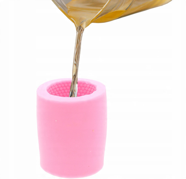 Silicone mold for candles decorated cylinder with bee